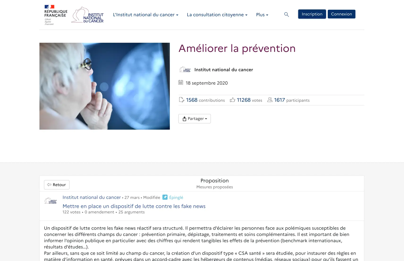 Aperçu du document INCa – Consultation citoyenne Fake news